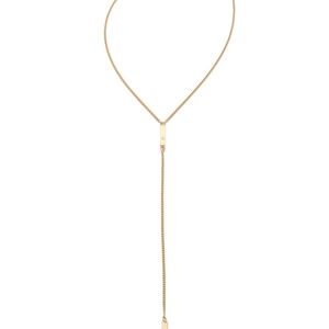 Gold-dipped Bar Necklace 💎 REAL DIAMONDS 💎